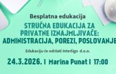 Stručna edukacija za privatne iznajmljivače: administracija, porezi, poslovanje