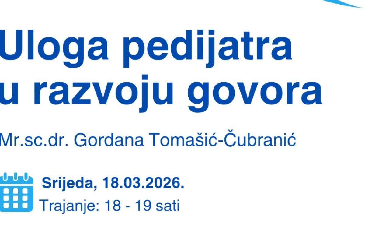 Krk: Predavanje „Uloga pedijatra u razvoju govora“