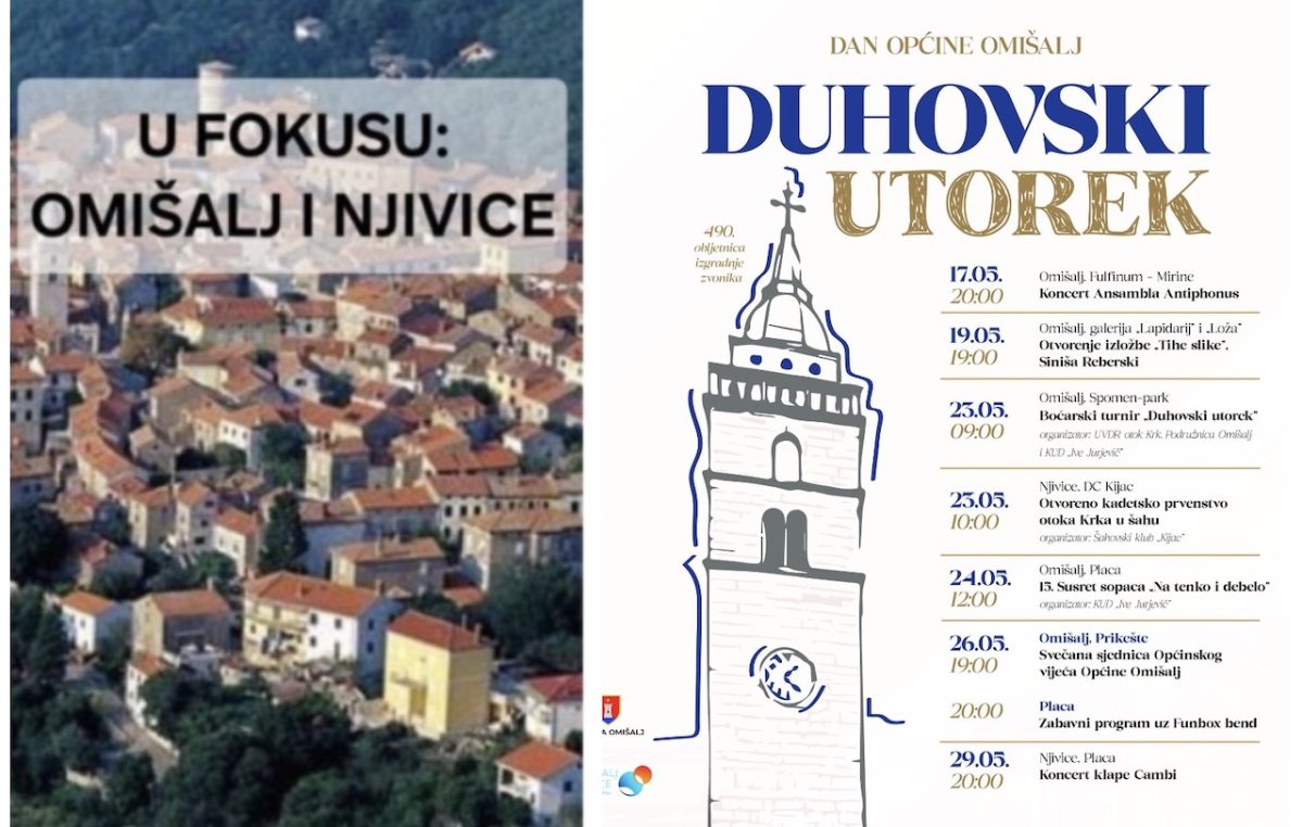 Svibanj u Omišlju i Njivicama: Koncerti, ćakule, vino i bogat program za Dan Općine Omišalj