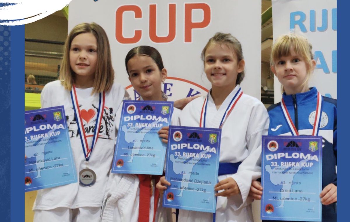 Četiri zlata, pet srebra i jedna bronca za Karate klub Krk na Rijeka Kupu