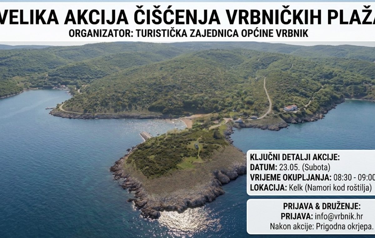 Volimo Vrbnik, čuvamo naše plaže: Pridružite se akciji čišćenja!