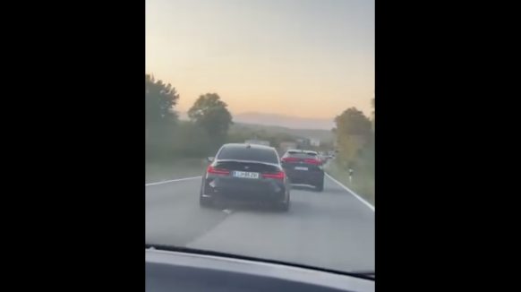 [VIDEO] Opasna vožnja kod Omišlja: Moćnim vozilom uporno pretjecao kolonu pa za dlaku izbjegao sudar