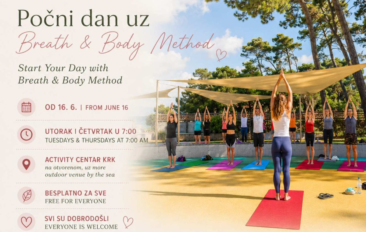 U Krku i Puntu započinje besplatna Summer Yoga 2026.