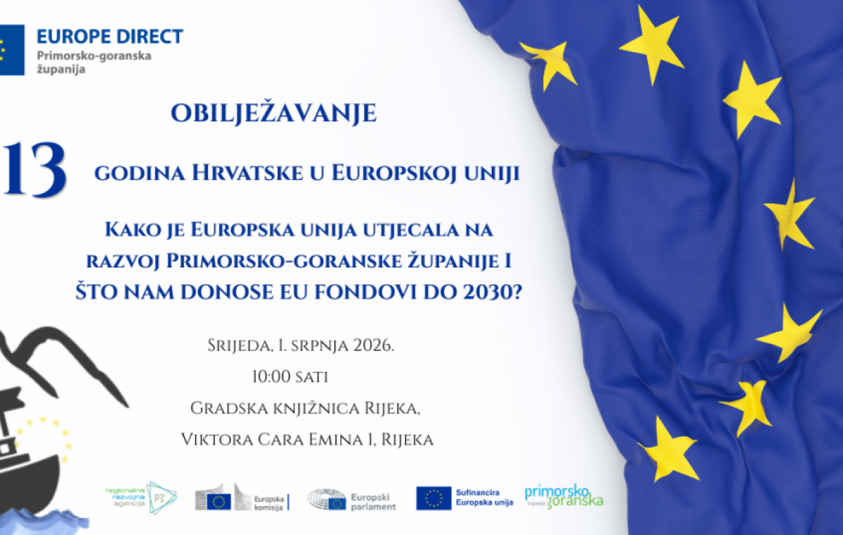 Obilježavanje 13 godina članstva Hrvatske u EU-u konferencijom o učincima na razvoj Primorsko-goranske županije