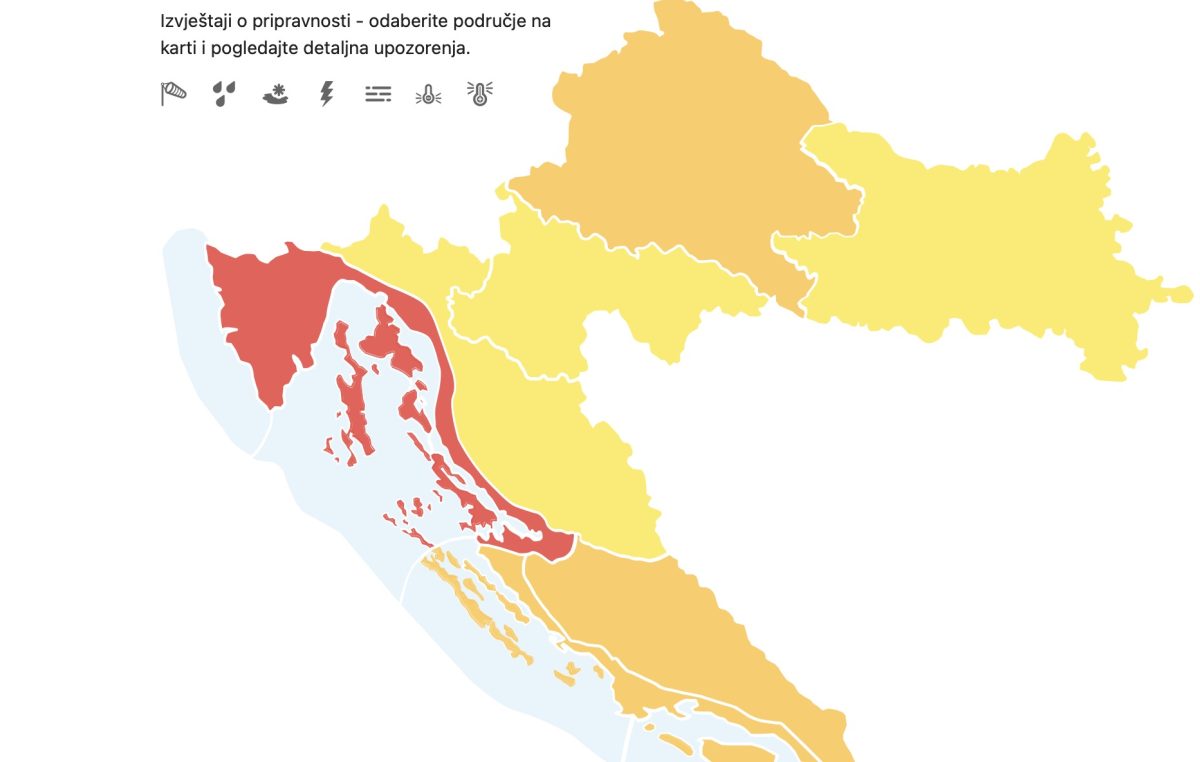 Otok Krk je “u crvenom”, toplinski val će potrajati