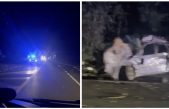 [VIDEO] Teška prometna nesreća kod Malinske, automobil je neprepoznatljiv