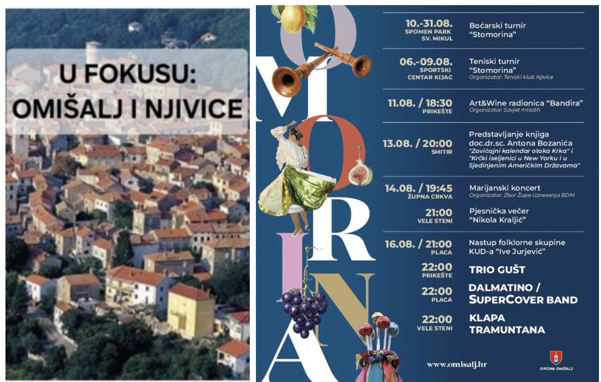 [PROGRAM] Stomorina u Omišlju u znaku umjetnosti, glazbe, sporta i tradicije