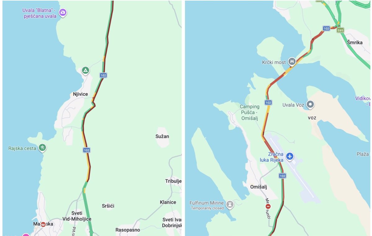 Ponedjeljak u znaku novih prometnih problema – kolona od Malinske do Krčkog mosta