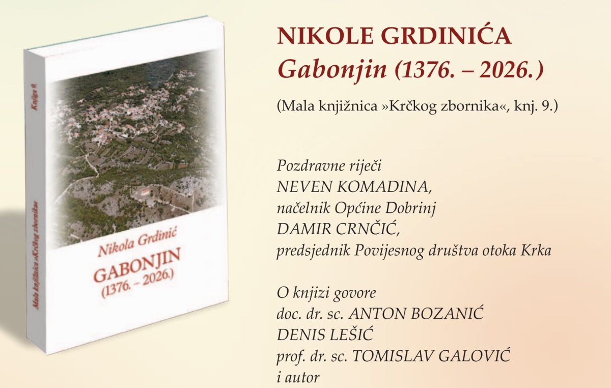 Predstavljanje knjige Nikole Grdinića “Gabonjin (1376. – 2026.)”