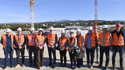 Župan Lukanović obišao gradilište PŠ Marinići: nova škola za 616 učenika napreduje prema planu