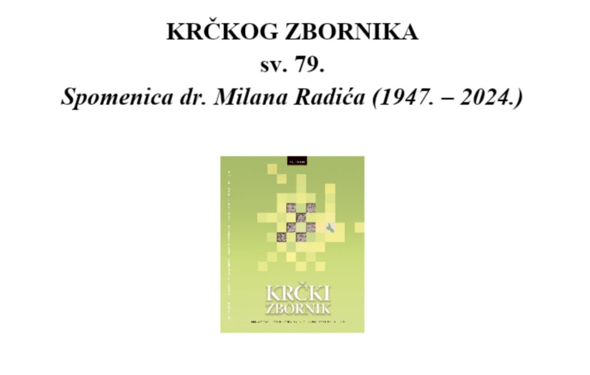 Predstavljanje Krčkog zbornika sv. 79 – Spomenica dr. Milana Radića (1947. – 2024.) u DUBoaku