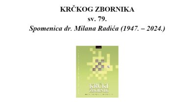 Predstavljanje Krčkog zbornika sv. 79 – Spomenica dr. Milana Radića (1947. – 2024.) u DUBoaku