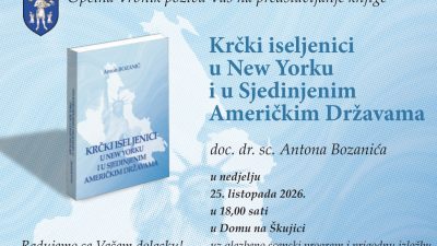 Vrbnik: Predstavljanje knjige dr. sc. Antona Bozanića o krčkim iseljenicima u SAD-u